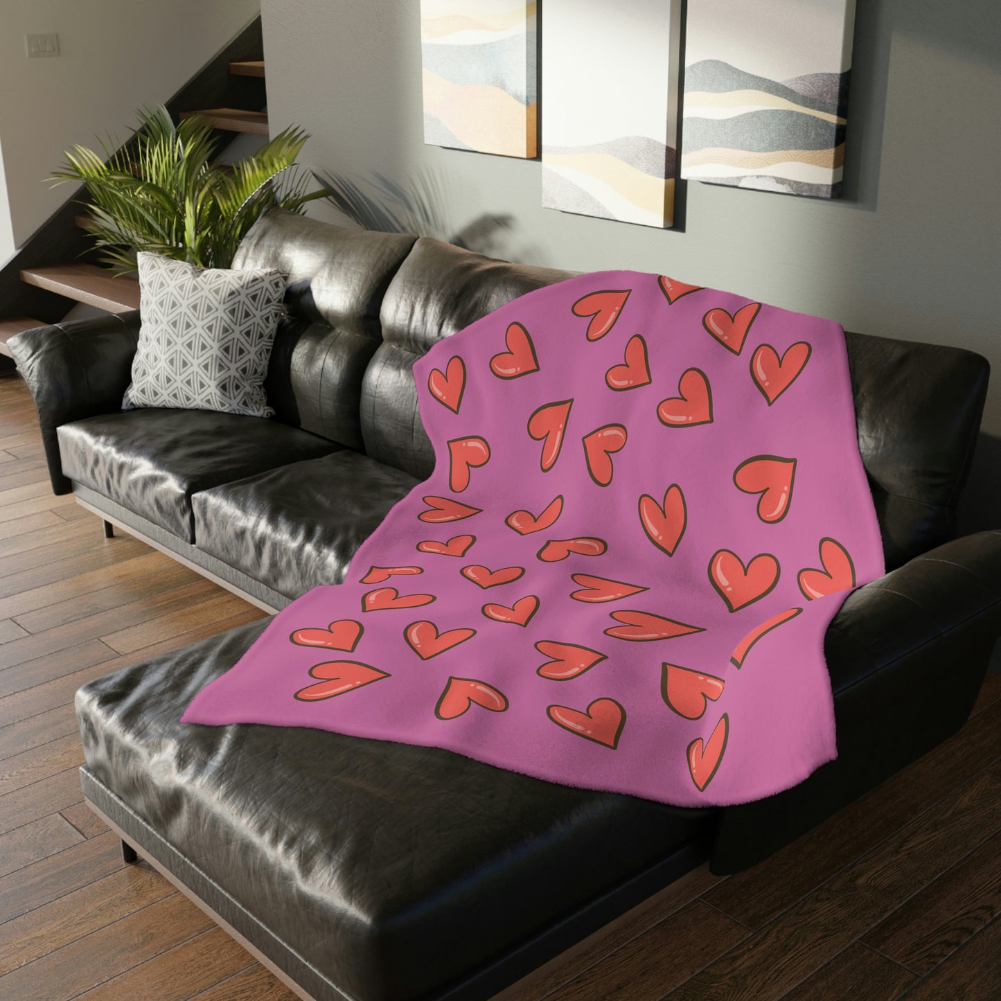 Unicorn Love Velveteen Minky Blanket (Two-sided print)