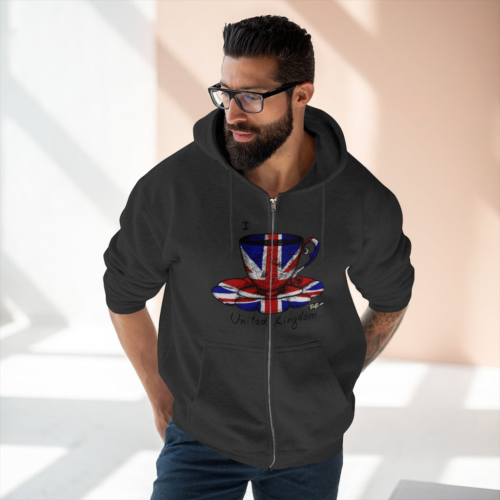 I Tea UK Full Zip Hoodie