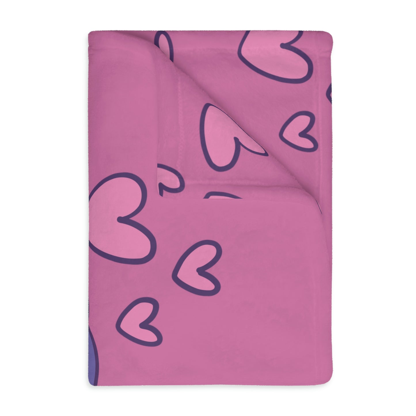 Valentine Boy on Cloud Velveteen Minky Blanket (Two-sided print)