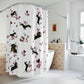 Dachshund Love Polyester Shower Curtain