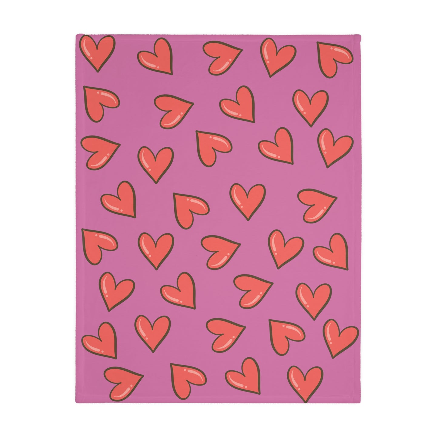 Hedgehog Love Velveteen Minky Blanket (Two-sided print)